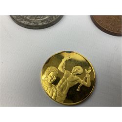 Wilberforce and the Slave Trade silver gilt medallion. First edition No.369; Hull Times bronze Long Service Medal; Hull Education Committee bronze school attendance medal; and a silvered medallion to Commemorate Queen Victoria's Visit to Hull Oct.14 1854; all uncased (4)
