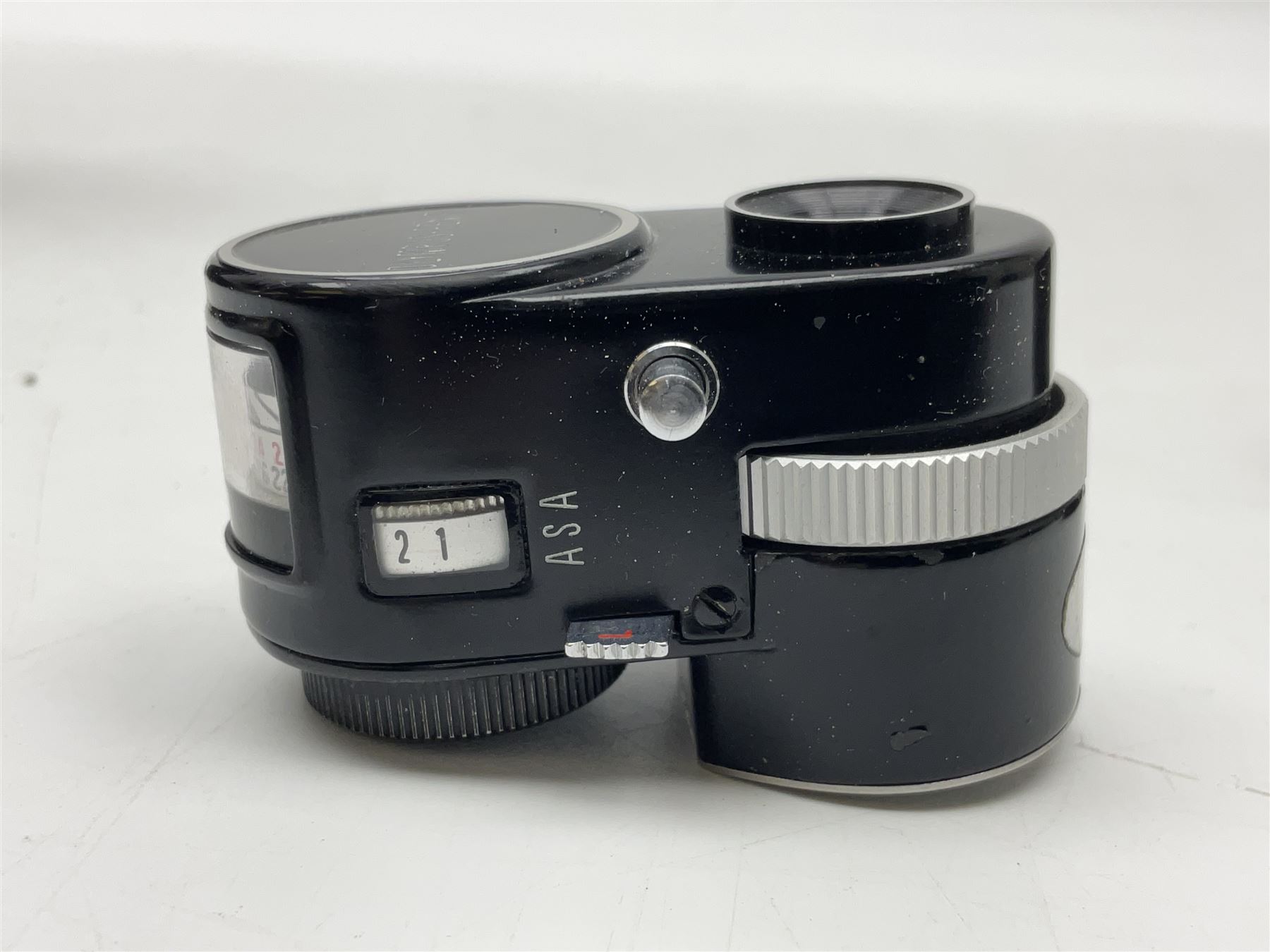 Olympus Pen FV camera body, serial no. 120981, with 'Olympus F.Zuiko Auto-S 1:1.8 f=38mm' lens, serial no. 251523, 'Olympus Zuiko Auto-zoom1:3.5 f=50-90mm, serial no. 135752 and clip on shoe