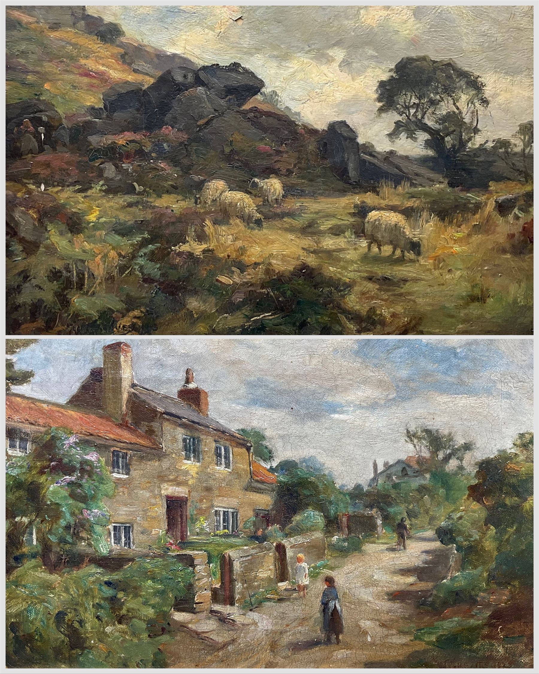 William Greaves (British 1852-1938): English Homestead and Countryside Scenes, two oils on canvas signed max 29cm x 39cm (2)