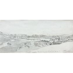 James Ward (British 1769-1859): 'Neath (near Swansea) Wales', pencil titled annotated and signed with initials 15.5cm x 34.5cm
Provenance: from the collection of Terence G Phillips, Danesbury House, Neath, Glamorgan