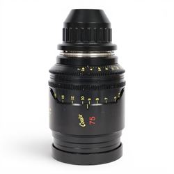 Cooke Mini S4/i 75mm T2.8 prime lens with PL mount, serial no. 8075-0714, with front and back lens caps