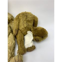Six early wood wool filled teddy bears for restoration.
