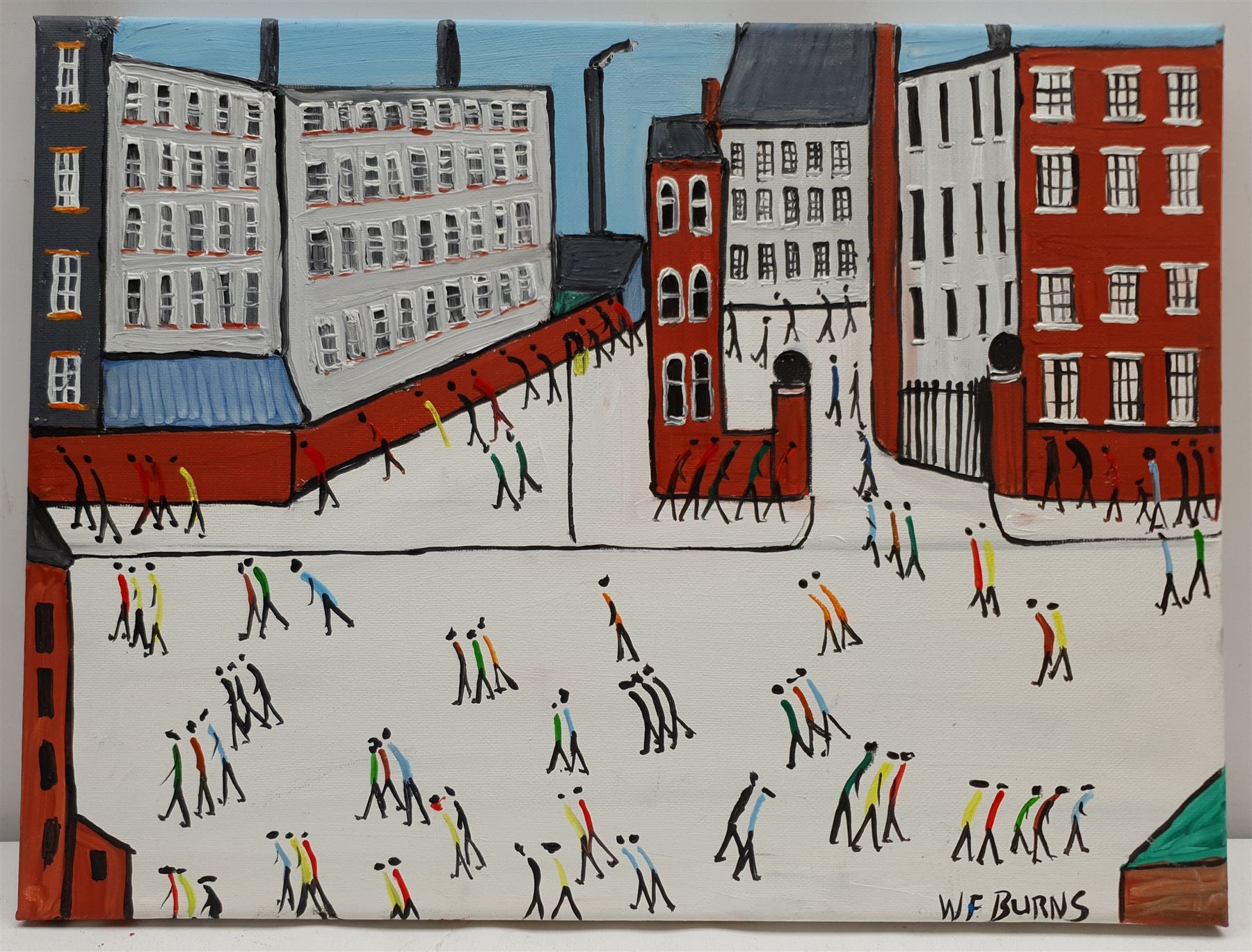 William Findley Burns (Northern British 1949-): 'Going to the Mill', oil on canvas signed, titled verso 30cm x 40cm (unframed)