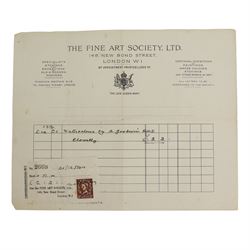 Albert Goodwin (British 1845-1932): Clovelly - Cornwall, watercolour signed with monogram 13cm x 19cm 
Notes: with Fine Art Society receipt. 