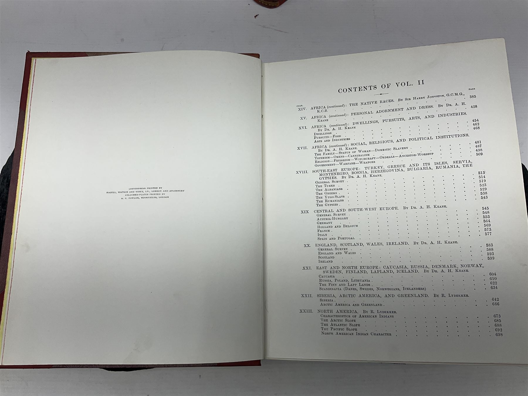 The Living Races of Mankind, two volumes, together with Alexander Winchell; Preadamites or a Demonstration of The Existence of Man before Adam and Edward B Taylor; Anthropology an introduction to the Study of Man and Civilization 