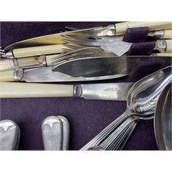 Juliana Treasure trinket, together with Stuart Crystal Redhouse Collection wine glasses, other glasses and flatware, in two boxes