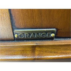 Grange Furniture cherry wood sideboard, fitted with three drawers and two cupboards