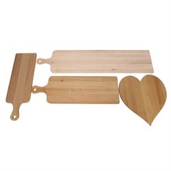 Three rectangular cheese boards/serving platter, together with another in the shape of a h...
