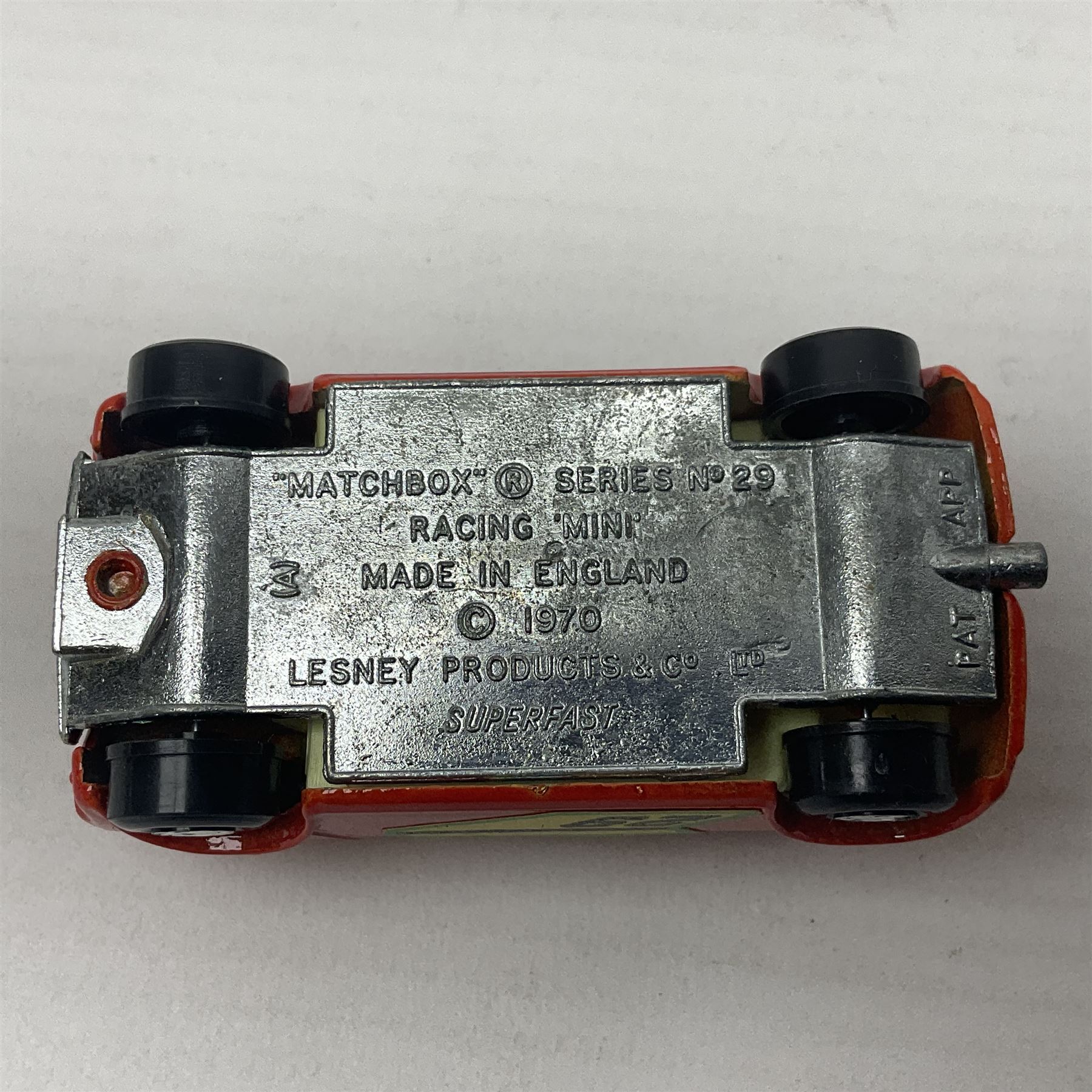 Matchbox 1-75 Series 'Superfast' ex-shop stock - eight models comprising 9e AMX Javelin, 13e Baja Buggy, 14d Iso Grifo, 19e Road Dragster, 22d Freeman Intercity Commuter, 23e Volkswagen Camper, 27e Lamborghini Countach and 29d Racing Mini; all boxed (8)