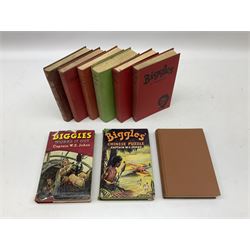Nine books by Captain W.E Johns, including 'Biggles works it out', Biggles at World's End', 'Biggles in Australia', 'Biggles Presses on' etc, together with Enid Blyton books and other children's books 