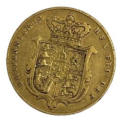 King George IV 1826 gold full sovereign coin