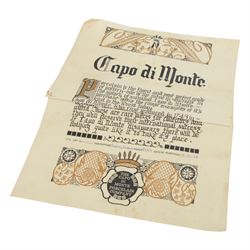 Capodimonte figural group of a gypsy encampment including wagon, cooking fire and people, H21cm