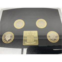 The Royal Mint Queen Elizabeth II 2002 Manchester Commonwealth Games proof four coin two pound coin set in plastic display, boxed with certificate
