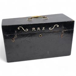 Early 20th Century brass cornet by R. De Lacy of 84 Holland Road, Brixton, London and Paris, in original ebonised case
