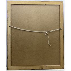 Diego Ferrer (Argentinian Contemporary):  Gaucho and Three Horses, watercolour signed and dated '24, 67cm x 50cm