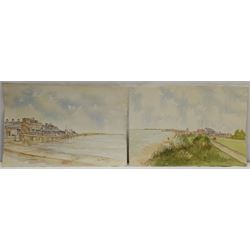Tony Haigh (British c1936-2012): 'Bridlington', pair watercolours signed and titled 38cm x 57cm (2) (unframed)
