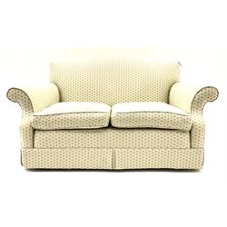 Quality traditional two seat sofa with feather cushions