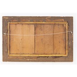 Edward Caruana Dingli (Maltese 1876-1950): Fort St Angelo and the Grand Harbour Valetta Malta, oil on canvas laid on board signed 29.5cm x 55cm
Provenance: deceased estate Lincolnshire
Notes: probably a preliminary oil for the watercolour used for the book 'The Colour and Life of Malta', from original paintings by Edward Caruana Dingli, published by Critien’s c1925