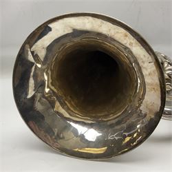 Boosey & Co Class A silver plated four-valve euphonium, serial no.117918 L62cm; in carrying case
