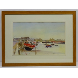  'Scarborough Harbour', 20th century watercolour signed by Don Glynn 32cm x 52cm  