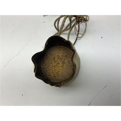 Two inert WW2 parachute flare casings, one with parachute and dated 5/43 L24cm (3)