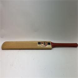 Cricket memorabilia: signed cricket bat from John Childs Benefit year 1994, and two framed England cricket shirts both with signatures, largest frame H95cm