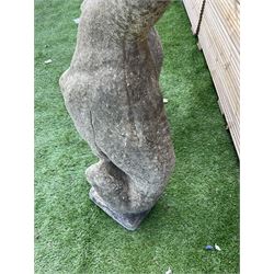 Pair of cast stone seated greyhounds, H75, W20, D25 - THIS LOT IS TO BE COLLECTED BY APPOINTMENT FROM DUGGLEBY STORAGE, GREAT HILL, EASTFIELD, SCARBOROUGH, YO11 3TX