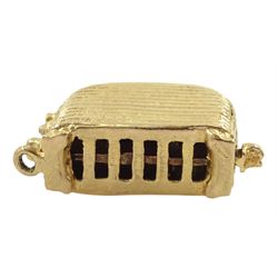 9ct gold pop up toaster charm, hallmarked
