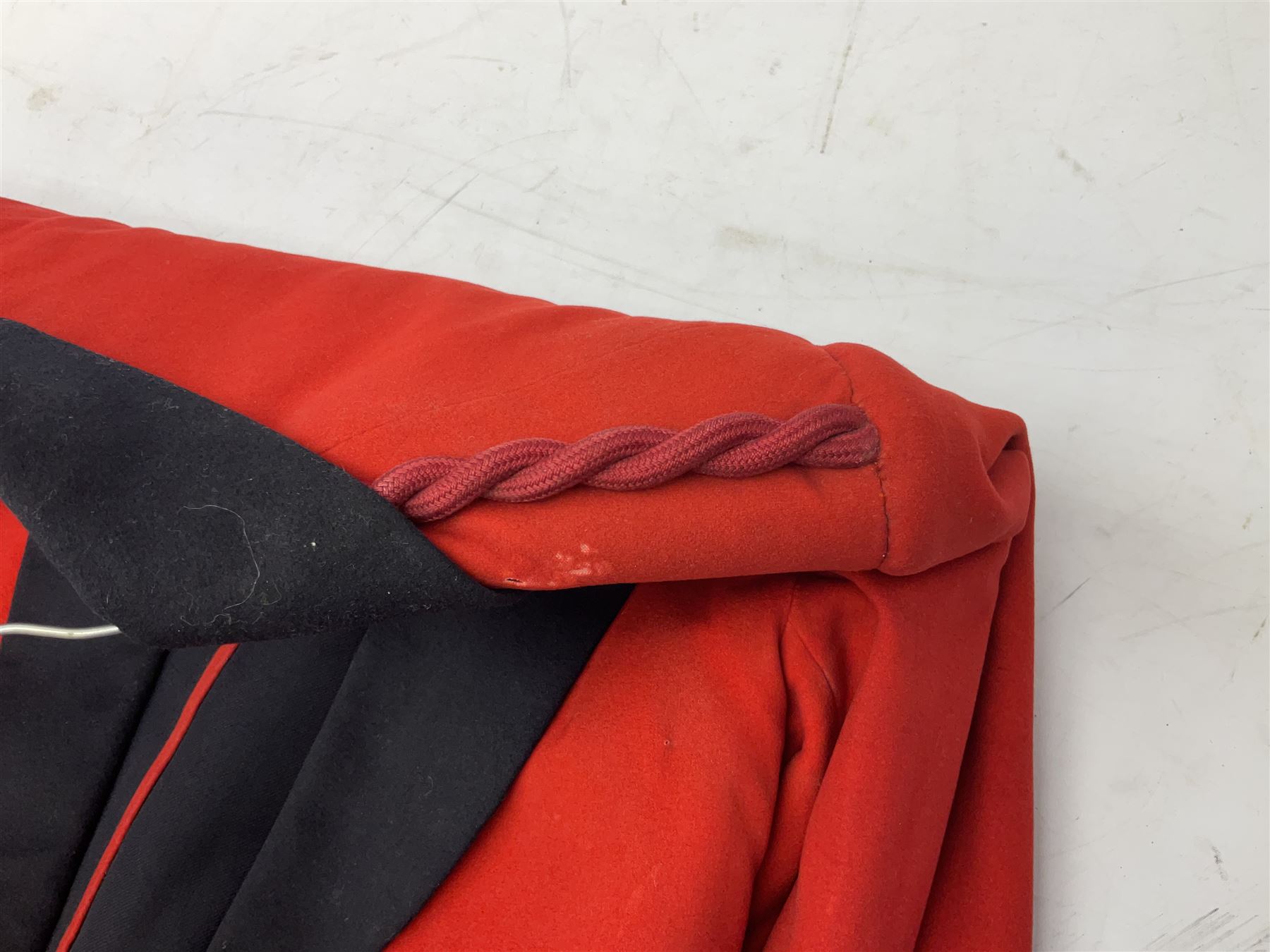 Royal Military College Sandhurst parade uniform with peaked cap and two-piece mess dress, all bearing historic manuscript labels for J.E.A. Baldwin, possibly Air Marshal Sir John Eustace Arthur Baldwin (1892-1975) who served in the British Army 1910-18 & 1944-58 and in the RAF 1918-44.