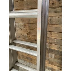 Abru pair of aluminium extendin ladders, 3.4m - 6.1m