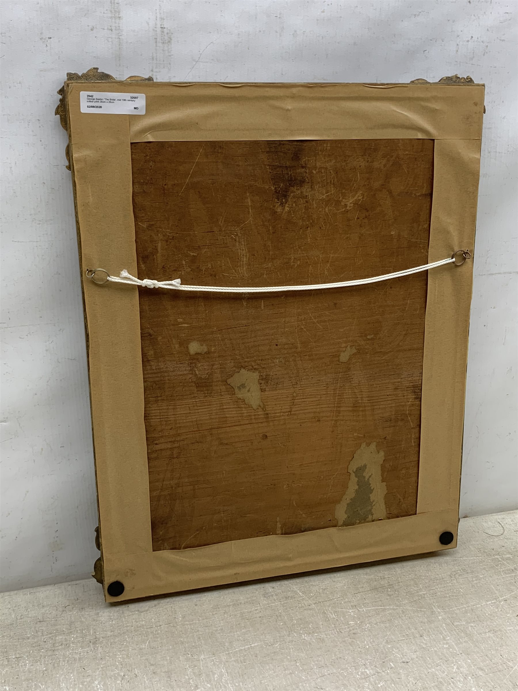 George Baxter: 'The Bride', mid 19th century colour print 36cm x 26cm