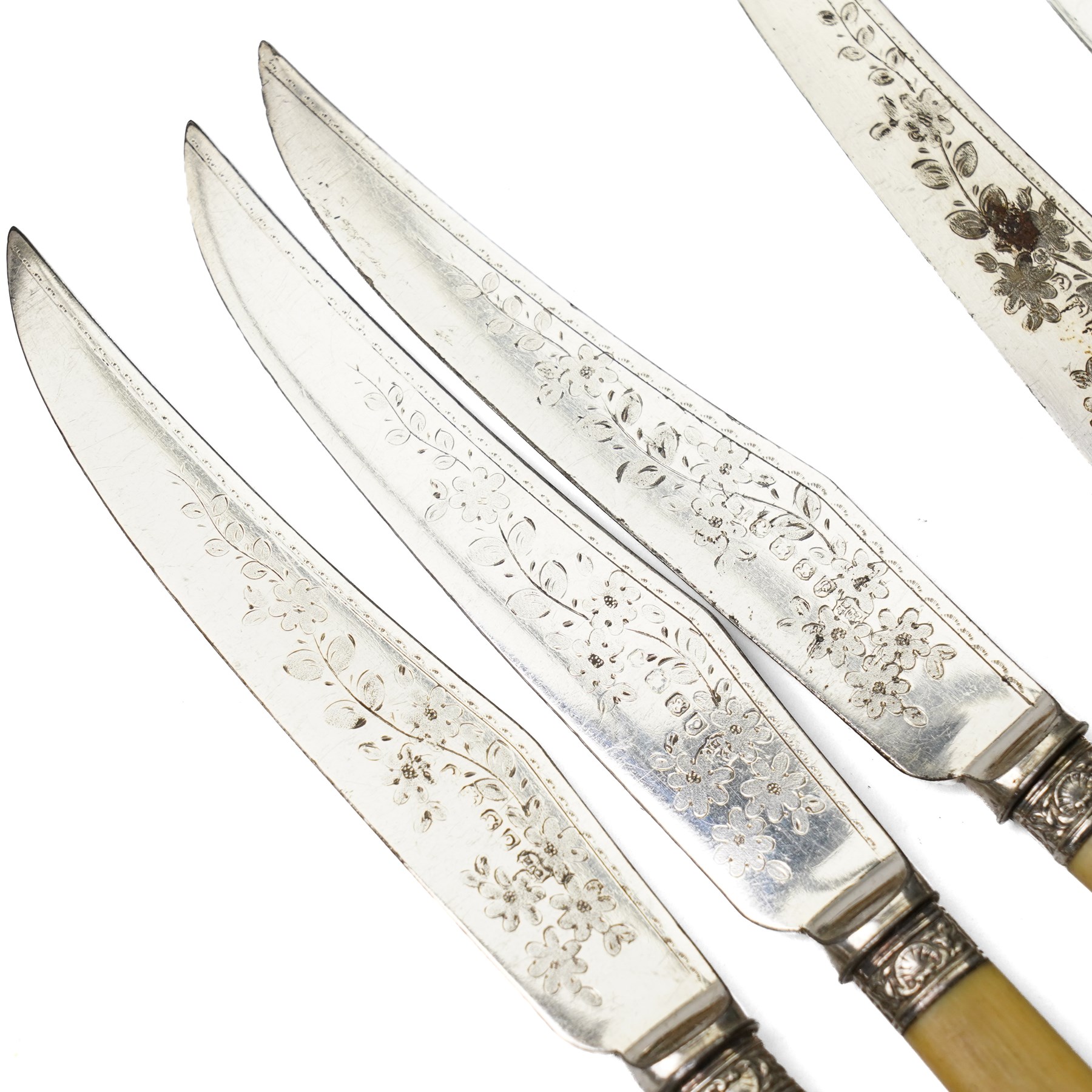 Silver plated egg boiler with bird finial, plated cocktail shaker, plated table bell, pair of tortoiseshell brushes' plated dessert knives and forks and other items 