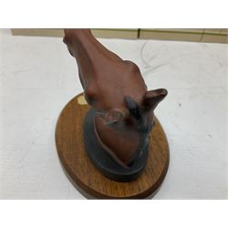 Beswick set of horse head wall plaques 'Champions all', comprising Arkle no.2700, The Minstrel no.2701, Red Rum no.2702, Troy no.2699, all with original boxes