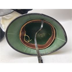 Hull City Police - helmet with king's crown night plate; two further ball-top helmets with Queen's crown plates; and a peaked cap (4)