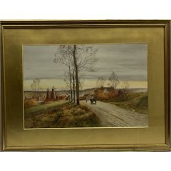 Norris Fowler Willatt (aka Louis van Staaten) (British 1859-1924): Kent Village with Oast Houses, watercolour signed 35cm x 53cm