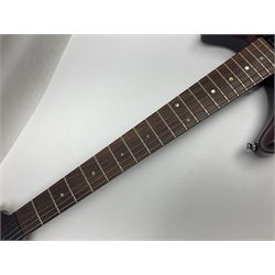 British hand-made mahogany electric guitar by 'JJ' luthier Dan Macpherson c2012 L95cm; in FX lightweight carrying case