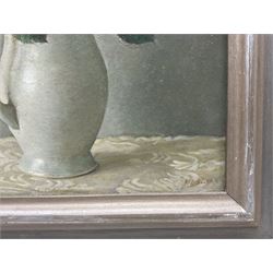 John Bulloch Souter (Scottish 1890-1972): Still Life of Pink Roses in a Vase, oil on board signed 40cm x 29cm