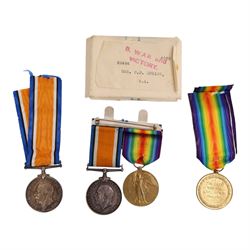 WWII British medal pair, War medal and Victory medal, awarded to 159151GNR.P.L. Jewsbury R.A, and WWII British medal pair, War medal and Victory medal, awarded to82464 GNR.C.F Spring R.A