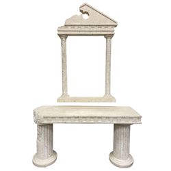 Cast architectural stone effect console 