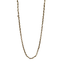 14ct gold link chain necklace, with gold clip stamped 9K, approx 10.1gm