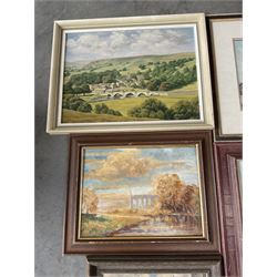 Collection of Yorkshire paintings, artists including Angus Rands, Joseph Pighills, Claude Horsfall, Gordon Clifford Barlow, Joseph Appleyard, George Graham, L Wilkinson, John Frederic Greenwood, etc (11)