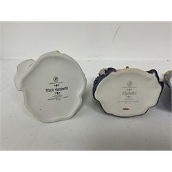 Four limited edition Franklin Mint figures of queens comprising Elizabeth I, Isabella of Spain, Catherine the Great and Marie Antoinette