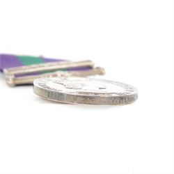 Elizabeth II General Service medal with Cyprus clasp, awarded to 23528390 SIGMN WL Neilson R.Sigs together with Fire Brigade long service medal awarded to Fireman William Neilson 