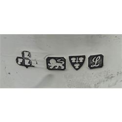 Silver bachelors three piece tea service by Barker Brothers (Herbert Edward Barker & Frank Ernest Barker), Chester 1911, approx 17oz