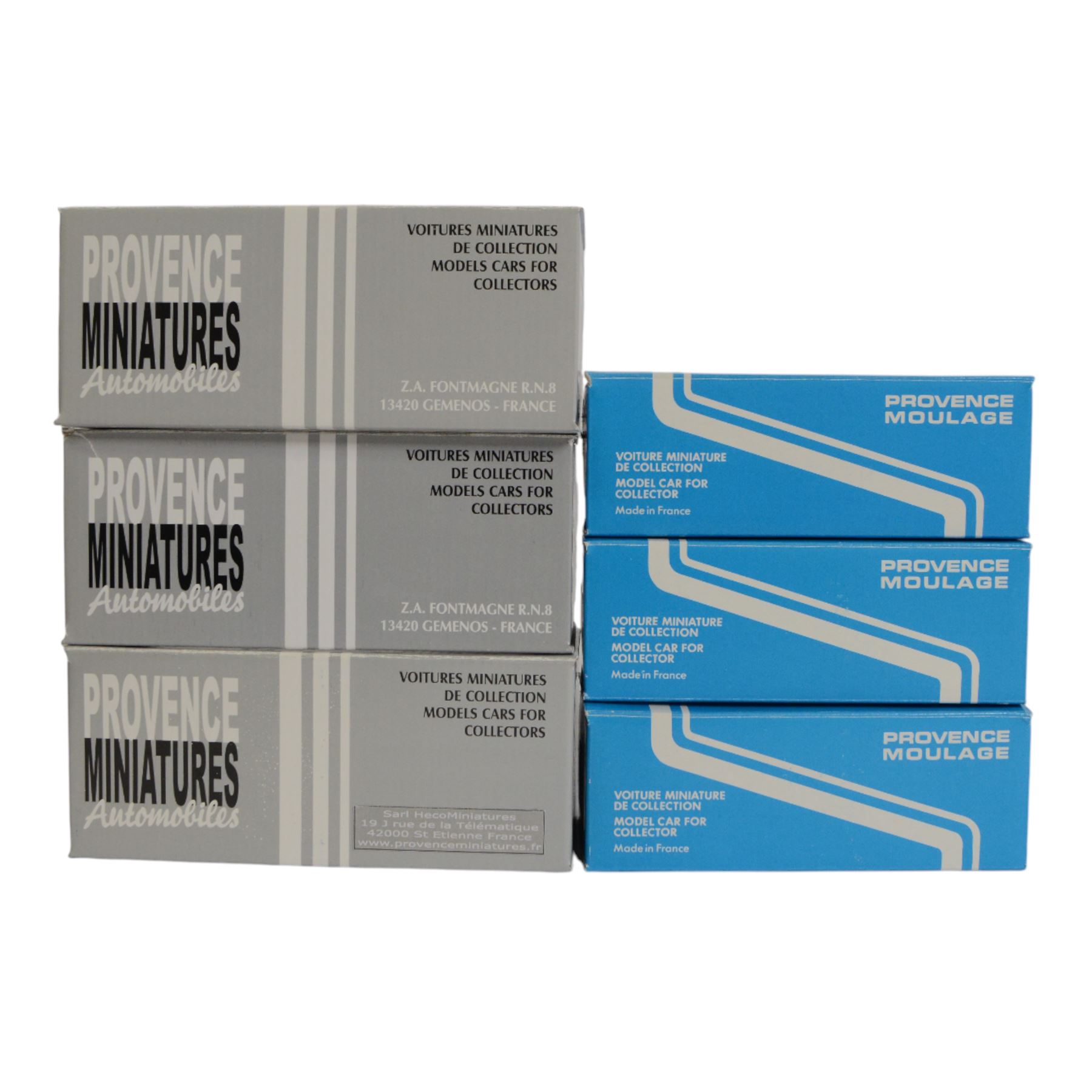 Seventeen Provence Miniatures and Provence Moulage 1:43 scale resin model car kits, comprising Pilbeam MP84, Pagani Zonda Cabriolet, Jaguar No. 3 Daytona, Chrysler Viper Larbre, Panoz LMP01, Cadillac Northstar, MG Lola Ex 275, Audi Usine R8R, TVR Tuscan 400R, Porsche 996 GT3 RSR, Aston Martin DBR9, Morgan Aero No. 80, Skoda Fabia WRC, Panoz Elan Esperante, Spyker C8 GT2R, Audi A4 Red Bull and Saleen S7-R, all boxed