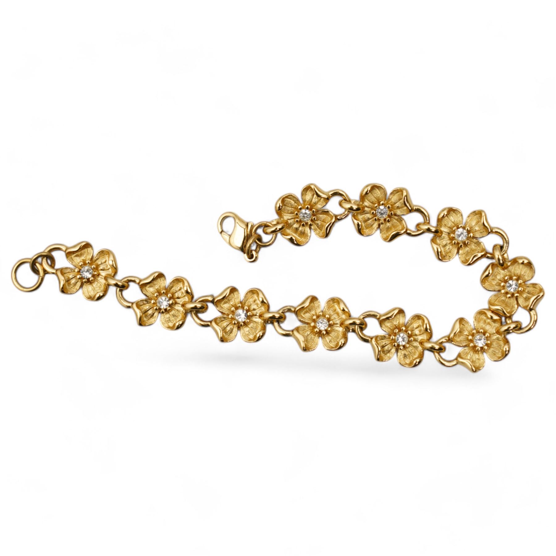 Swedish silver enamel daisy bracelet, 9ct gold jewellery including paste stone set pendant, cameo brooch and two shirt buttons, silver-gilt pendant necklace, collection of costume jewellery and wristwatches including Seiko and Raymond Weil