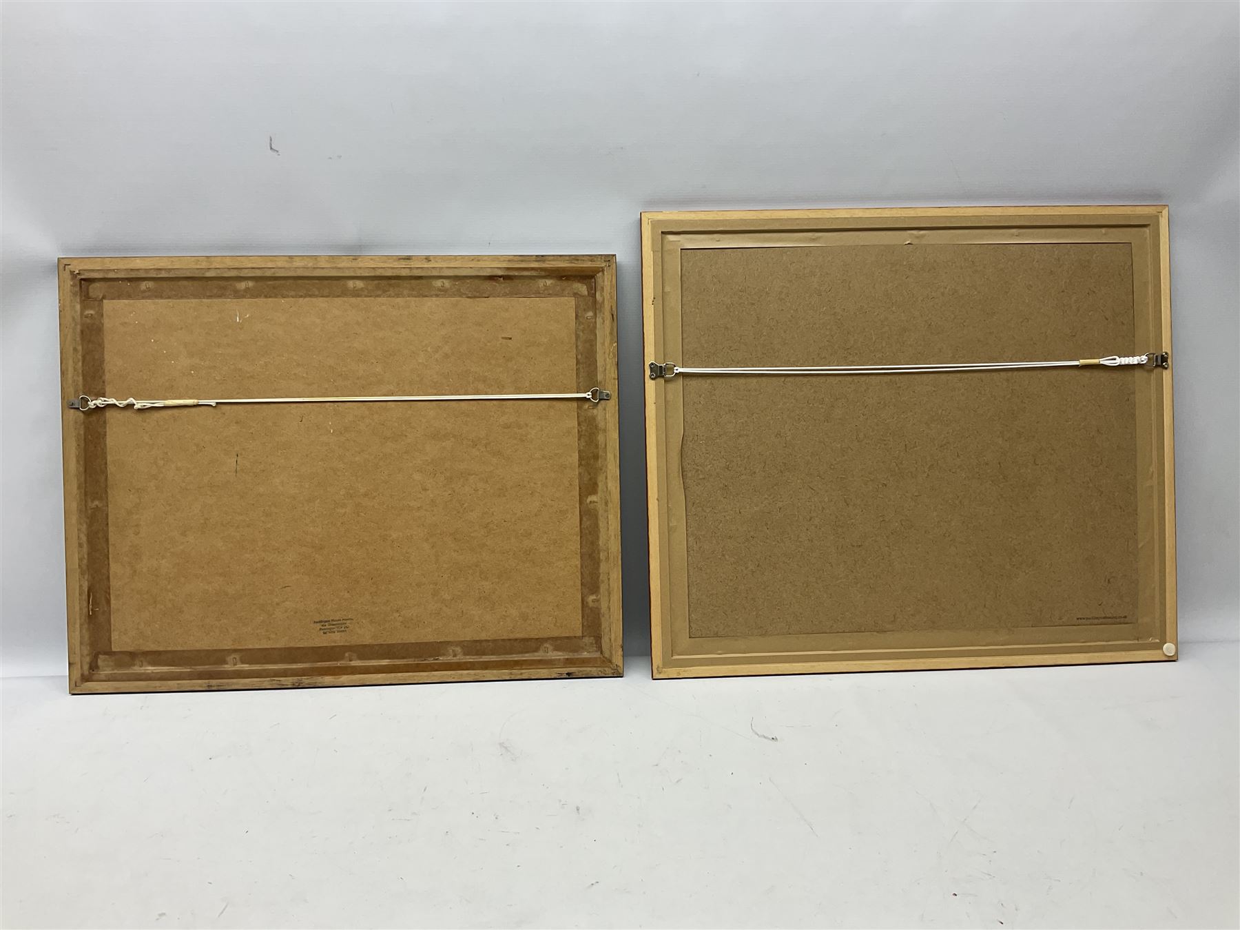 After Alan Fernley, colour print 'The Bridge at Arnhem', signed on the mount, 37 x 50cm; and after John Sellars, colour print 'Pegasus Bridge. Early Morning of D-Day 6th June 1944 Benouville Normandy'; both in mahogany stained frames (2)