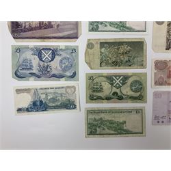 Banknotes including Bank of England Page Series D one pounds, other one pound notes, various The Royal Bank of Scotland Limited denominations, Clydesdale Bank Limited ten pounds 31st January 1979 ‘D/BD 060182’ etc 