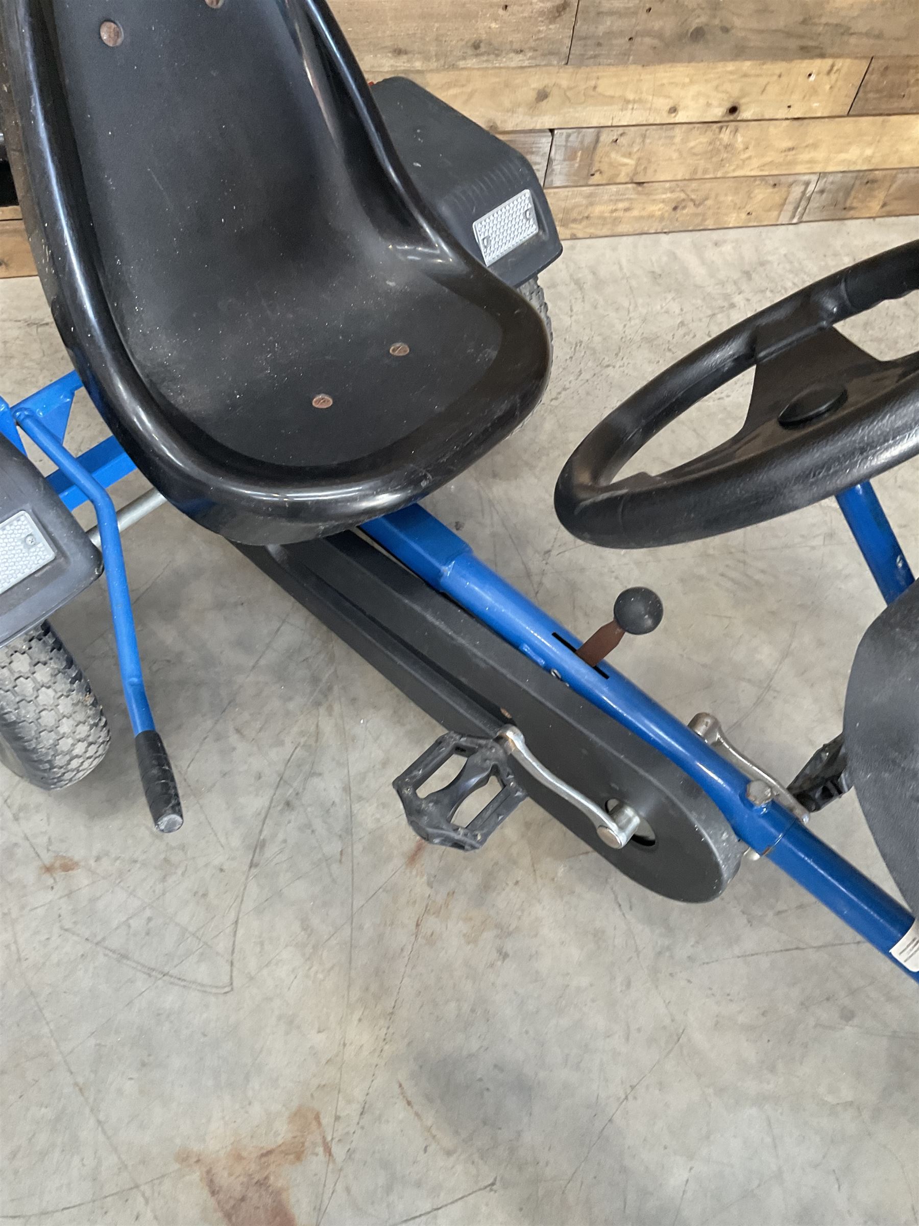 Tectake Kart two-seater blue-go kart with brake