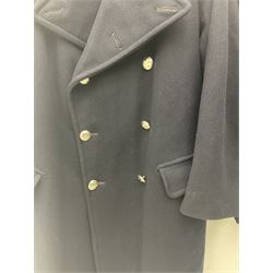 1950s British Red Cross North Yorkshire dress uniform comprising tunic, trousers, greatcoat and visor cap; bears manuscript label '1956 Ware'